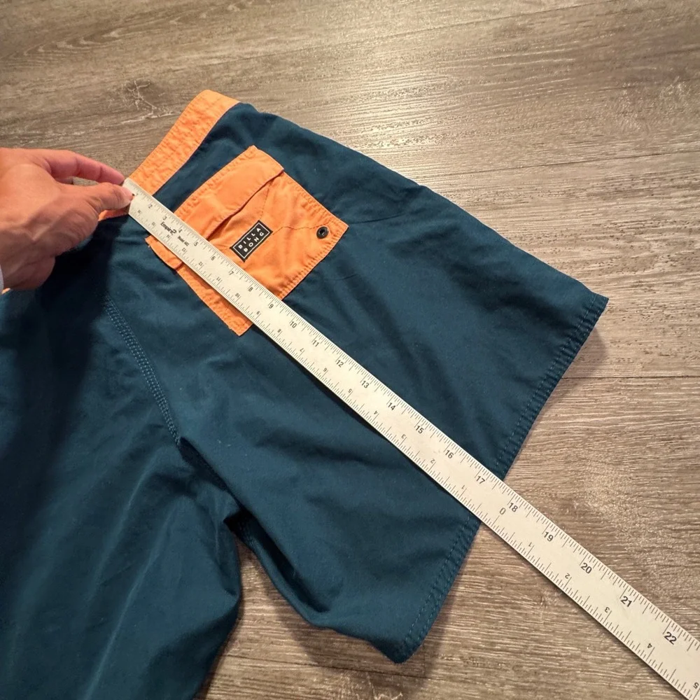 Billabong Board Shorts Mens 34 Blue Orange Recycled Surf Swim Trunks Beach Logo